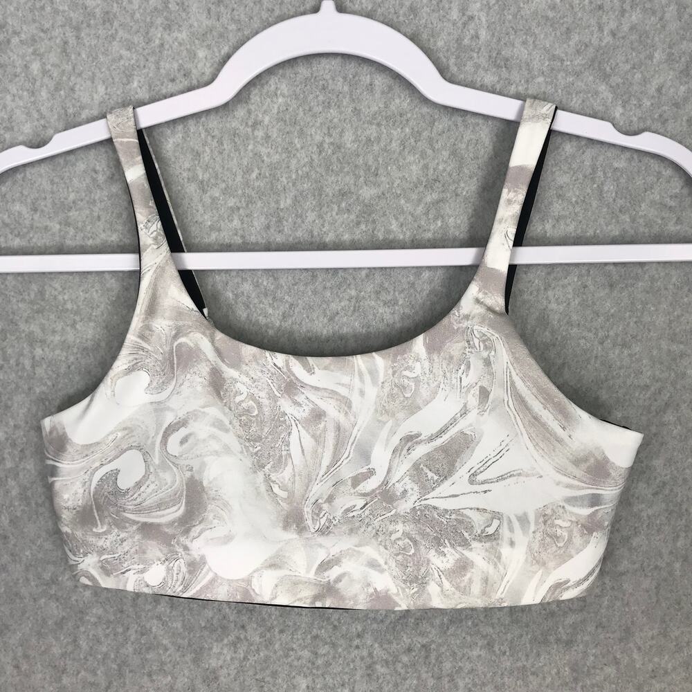 Becca Sports Bra Womens Small Gray Abstract Bralette Tank Top Yoga Active Swim‎